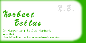 norbert bellus business card